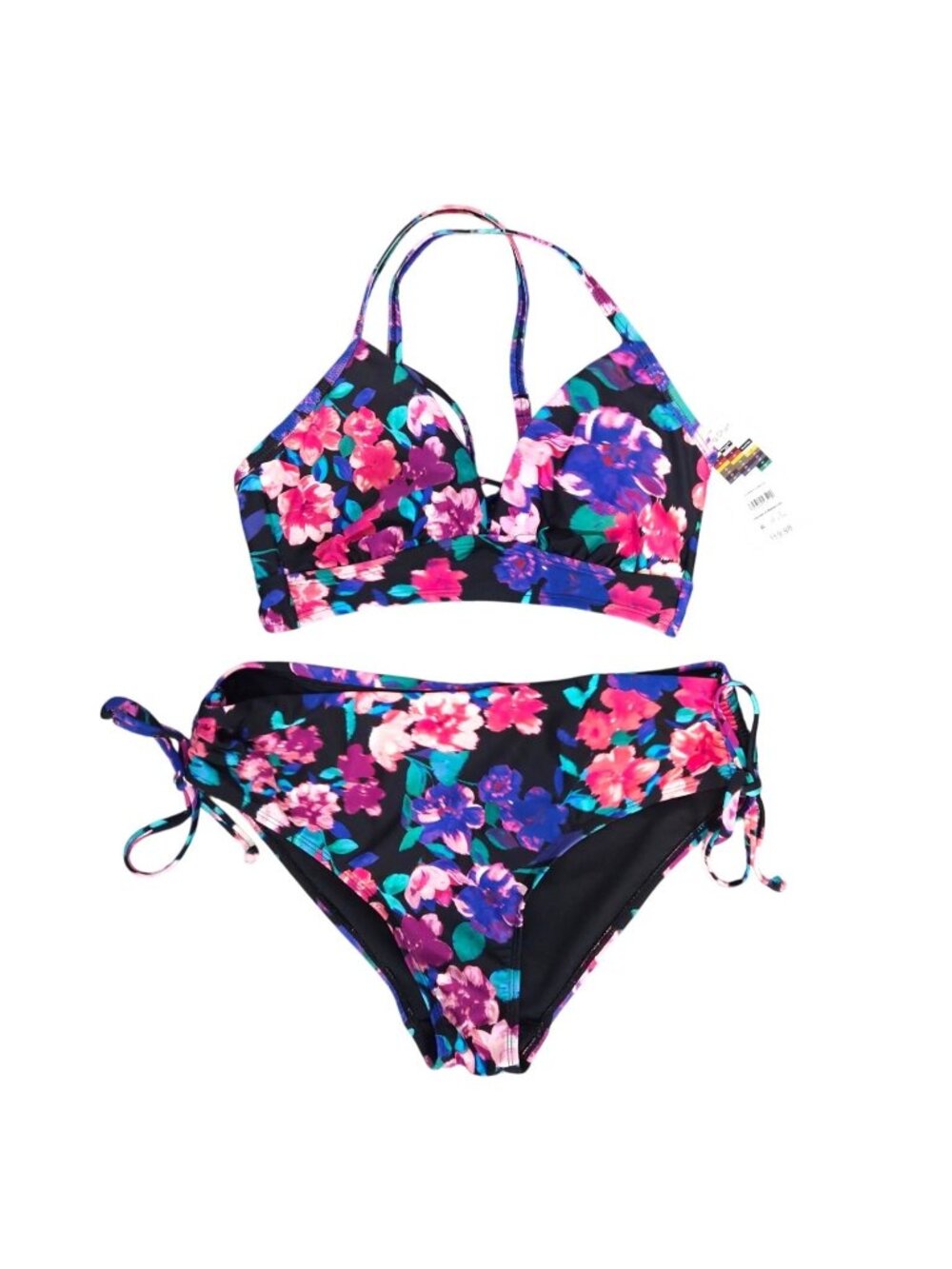 Mix & Match Floral Daze Bikini Swim Top and Bottom Strappy Back Size M (8-10)